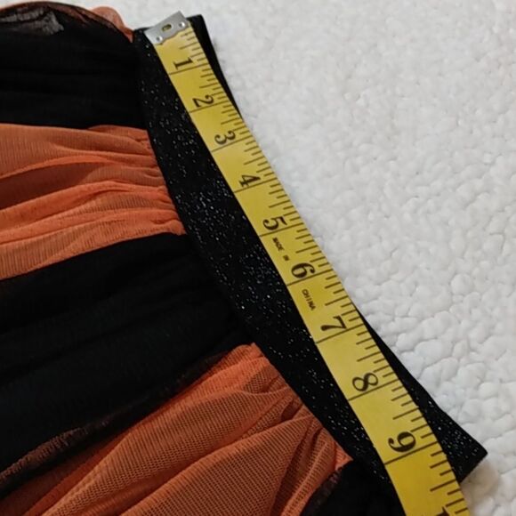 Cat & Jack Black and Orange Pleated Mini Skirt for Casual Outings - Picture 8 of 9